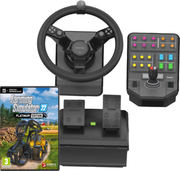 Farming Simulator 22 Platinum Edition  PC + Saitek Farm Sim Controller - vergelijk en bespaar - Vergelijk365