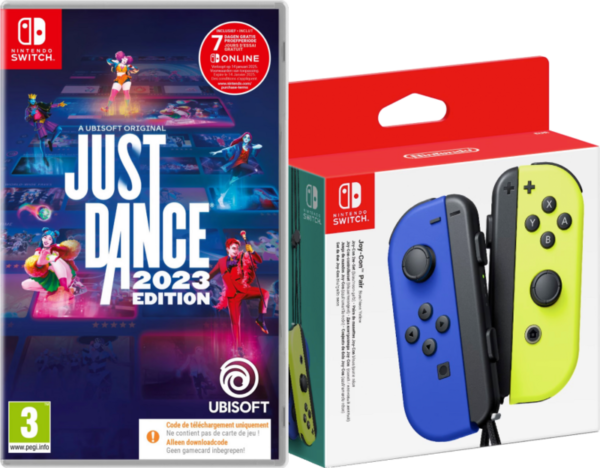 Just Dance 2023 + Nintendo Switch Joy-Con set Blauw/Neon Geel - vergelijk en bespaar - Vergelijk365