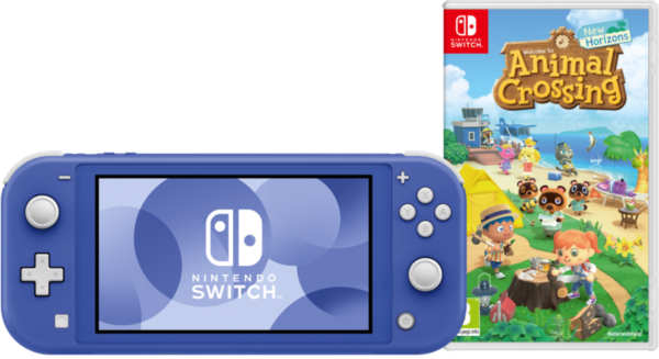 Nintendo Switch Lite Blauw + Animal Crossing New Horizons - vergelijk en bespaar - Vergelijk365