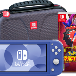 Nintendo Switch Lite Blauw + Pokémon Scarlet + Bigben Beschermtas - vergelijk en bespaar - Vergelijk365