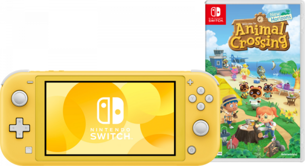 Nintendo Switch Lite Geel + Animal Crossing New Horizons - vergelijk en bespaar - Vergelijk365