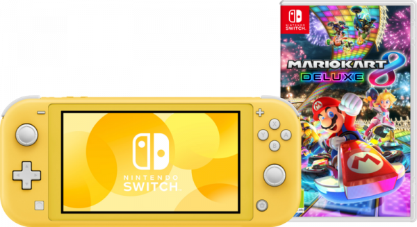 Nintendo Switch Lite Geel + Mario Kart 8 Deluxe Switch - vergelijk en bespaar - Vergelijk365