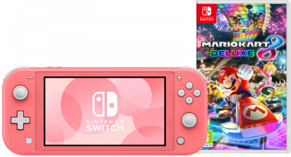 Nintendo Switch Lite Koraal + Mario Kart 8 Deluxe Switch - vergelijk en bespaar - Vergelijk365
