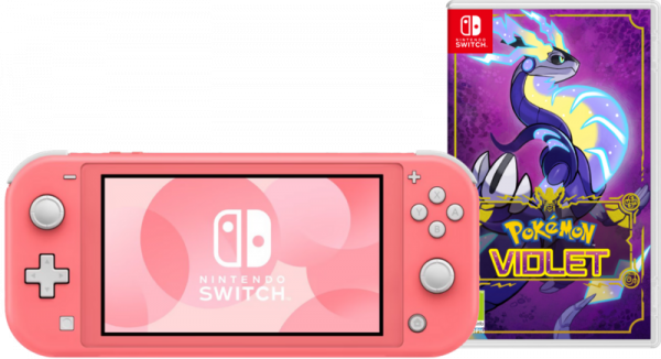 Nintendo Switch Lite Koraal + Pokémon Violet - vergelijk en bespaar - Vergelijk365
