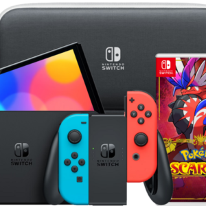 Nintendo Switch OLED Rood/Blauw + Pokémon Scarlet + Travel Case met Screenprotector - vergelijk en bespaar - Vergelijk365