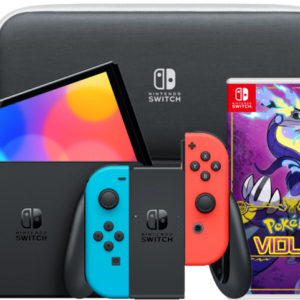 Nintendo Switch OLED Rood/Blauw + Pokémon Violet + Travel Case met Screenprotector - vergelijk en bespaar - Vergelijk365
