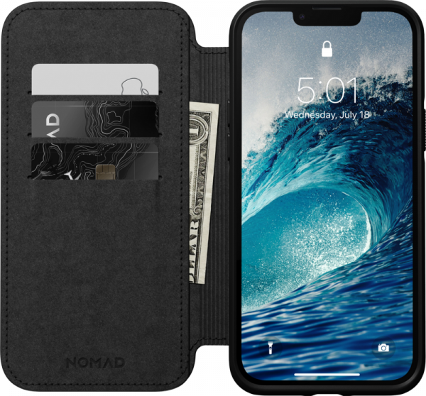 Nomad Folio Apple iPhone 14 Plus Book Case met MagSafe Leer Zwart - vergelijk en bespaar - Vergelijk365