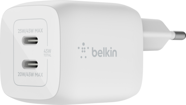 Belkin Power Delivery Oplader 45W met 2 Usb C Poorten - vergelijk en bespaar - Vergelijk365