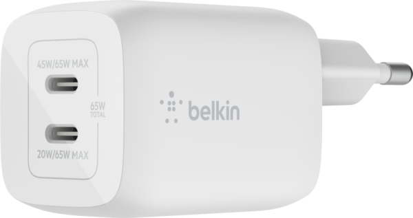 Belkin Power Delivery Oplader 65W met 2 Usb C Poorten - vergelijk en bespaar - Vergelijk365