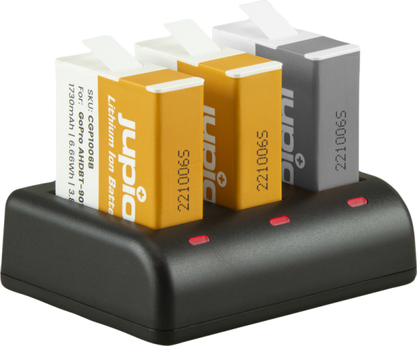 Jupio Kit: Enduro Battery GoPro HERO 9/10/11 AHDBT-901 (2x) + Compact USB Triple Charge - vergelijk en bespaar - Vergelijk365