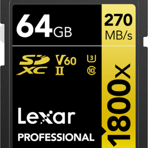 Lexar SD Pro Gold Series UHS-II 1800x 64GB V60 - vergelijk en bespaar - Vergelijk365