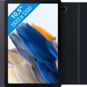 Samsung Galaxy Tab A8 128GB Wifi & 4G Grijs + BlueBuilt Book Case Zwart - vergelijk en bespaar - Vergelijk365
