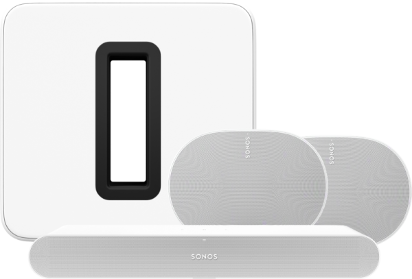 Sonos Ray Wit + 2x Era 300 Wit + Sub G3 Wit - vergelijk en bespaar - Vergelijk365