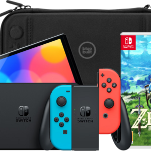 Nintendo Switch OLED Rood/Blauw + Zelda: Breath of the Wild +  Bluebuilt Travel Case - vergelijk en bespaar - Vergelijk365