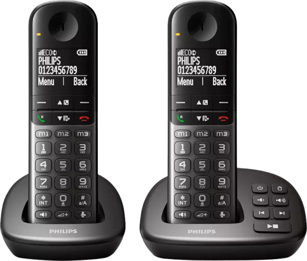 Philips DECT Draadloze Telefoon XL met 2 Handsets en Antwoordapparaat - vergelijk en bespaar - Vergelijk365