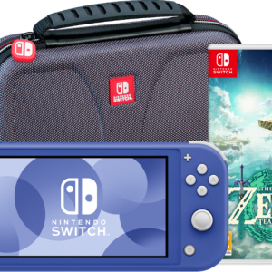Nintendo Switch Lite Blauw + Zelda: Tears of the Kingdom + Bigben beschermhoes - vergelijk en bespaar - Vergelijk365