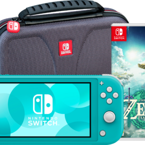 Nintendo Switch Lite Turquoise + Zelda: Tears of the Kingdom + Bigben beschermhoes - vergelijk en bespaar - Vergelijk365