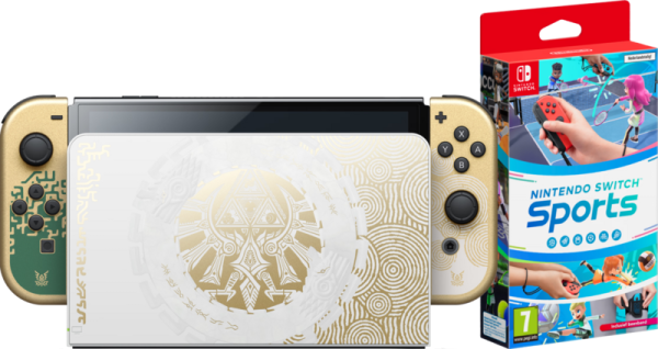 Nintendo Switch OLED Zelda Edition + Nintendo Switch Sports - vergelijk en bespaar - Vergelijk365