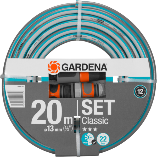 Gardena Classic Slang (1/2") 20m + Koppelstukken - vergelijk en bespaar - Vergelijk365