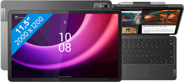 Lenovo Tab P11 (2de generatie) 128GB Wifi Grijs + Toetsenbord Hoes Grijs - vergelijk en bespaar - Vergelijk365