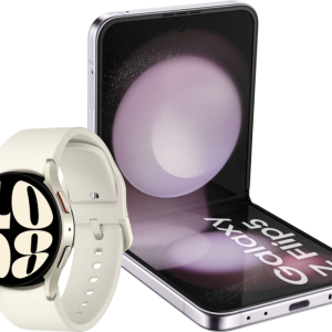 Samsung Galaxy Z Flip 5 512GB Paars 5G + Galaxy Watch 6 Goud/Crème 40mm - vergelijk en bespaar - Vergelijk365