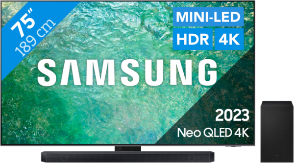 Samsung Neo QLED 75QN85C (2023) + Soundbar - vergelijk en bespaar - Vergelijk365