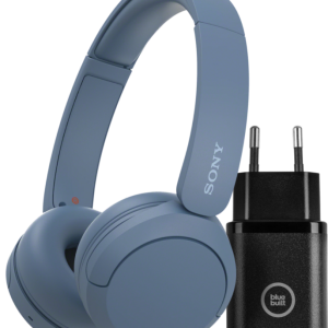 Sony WH-CH520 Blauw + BlueBuilt Quick Charge Oplader met Usb A Poort 18W Zwart - vergelijk en bespaar - Vergelijk365