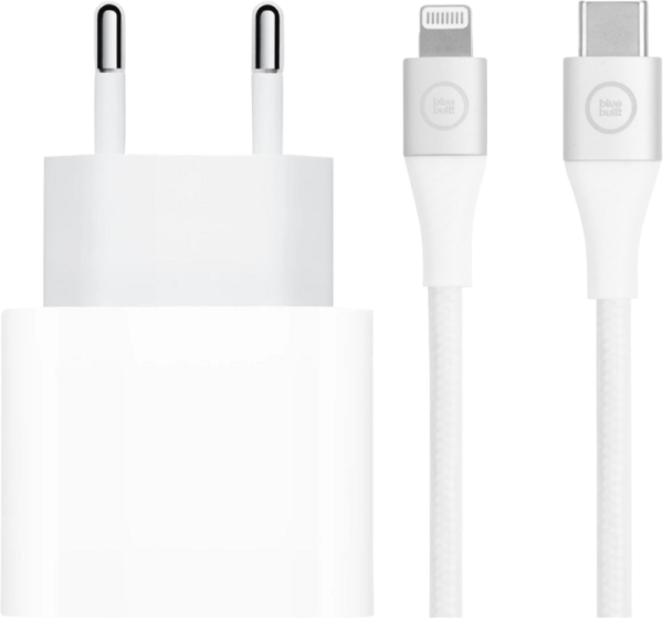 Apple Power Delivery Oplader 20W + BlueBuilt Lightning Kabel 3m Nylon Wit - vergelijk en bespaar - Vergelijk365