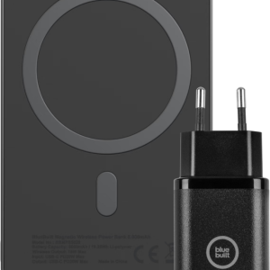 BlueBuilt Draadloze Powerbank met MagSafe Magneet 5.000 mAh + Oplader 30W Zwart - vergelijk en bespaar - Vergelijk365