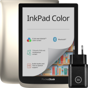 PocketBook InkPad Color Zilver + BlueBuilt Oplader - vergelijk en bespaar - Vergelijk365
