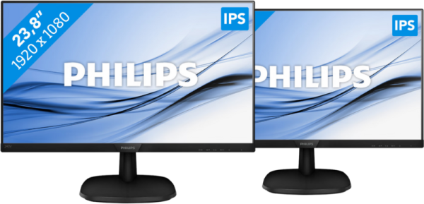 2x Philips 243V7QDAB - vergelijk en bespaar - Vergelijk365