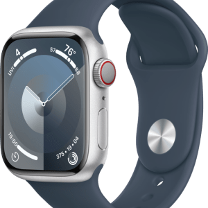 Apple Watch Series 9 4G 41mm Zilver Aluminium Sportband Blauw M/L - vergelijk en bespaar - Vergelijk365