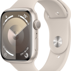 Apple Watch Series 9 4G 45mm Starlight Aluminium Sportband M/L - vergelijk en bespaar - Vergelijk365