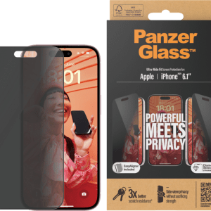 PanzerGlass Ultra-Wide Fit Apple iPhone 15 Privacy Screenprotector Glas - vergelijk en bespaar - Vergelijk365