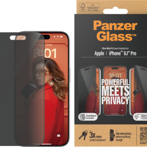 PanzerGlass Ultra-Wide Fit Apple iPhone 15 Pro Privacy Screenprotector Glas - vergelijk en bespaar - Vergelijk365