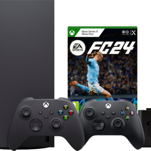 Xbox Series X + EA Sports FC 24 + Tweede Controller Zwart + Play & Charge kit - vergelijk en bespaar - Vergelijk365