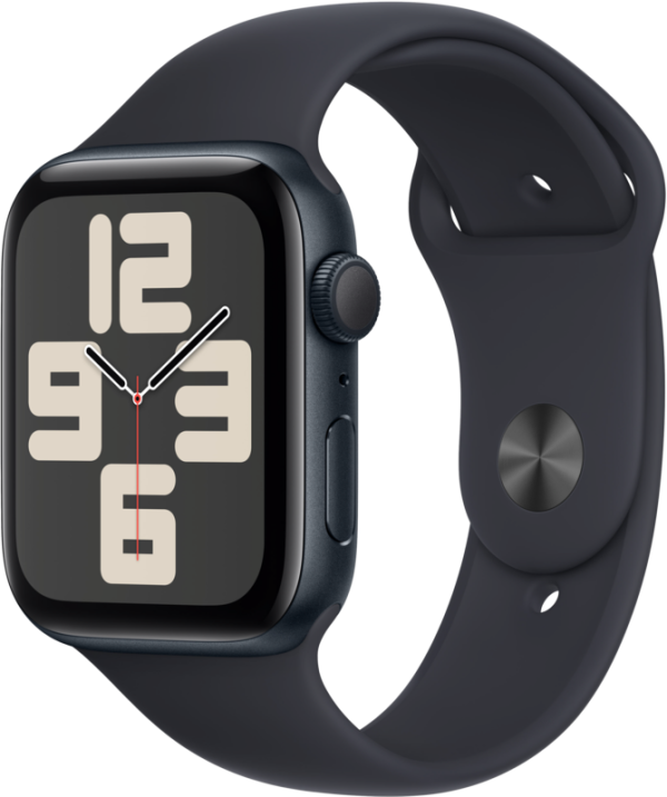 Apple Watch SE (2022) 44mm Midnight Aluminium Sportband M/L - vergelijk en bespaar - Vergelijk365