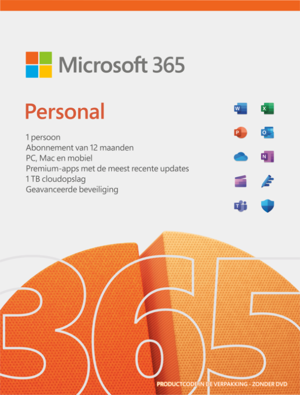 Microsoft Office 365 Personal NL Abonnement 1 jaar - vergelijk en bespaar - Vergelijk365