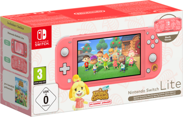 Nintendo Switch Lite Animal Crossing New Horizons Editie Roze - vergelijk en bespaar - Vergelijk365