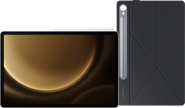 Samsung Galaxy Tab S9 FE Plus 128GB Wifi Zilver + Book Case Zwart - vergelijk en bespaar - Vergelijk365