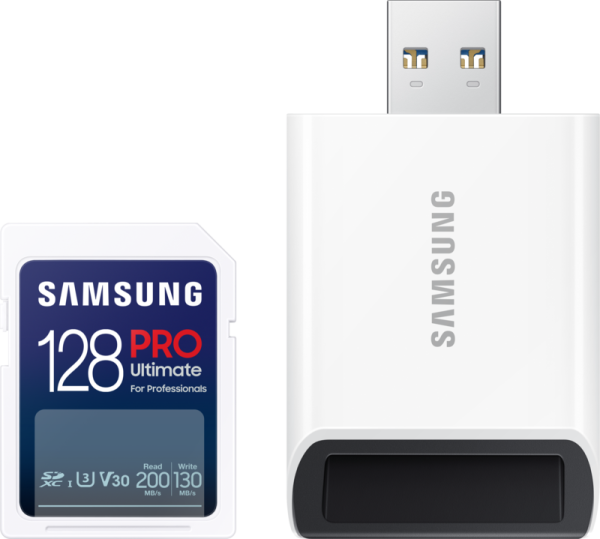 Samsung PRO Ultimate 128 GB (2023) SDXC + USB lezer - vergelijk en bespaar - Vergelijk365