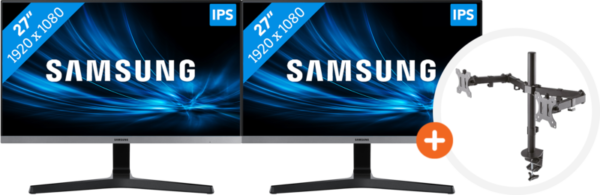 2x Samsung LS27R350FHU + NewStar FPMA-D550DBLACK - vergelijk en bespaar - Vergelijk365