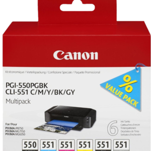 Canon PGI-550/CLI-551 Cartridges Combo Pack - vergelijk en bespaar - Vergelijk365
