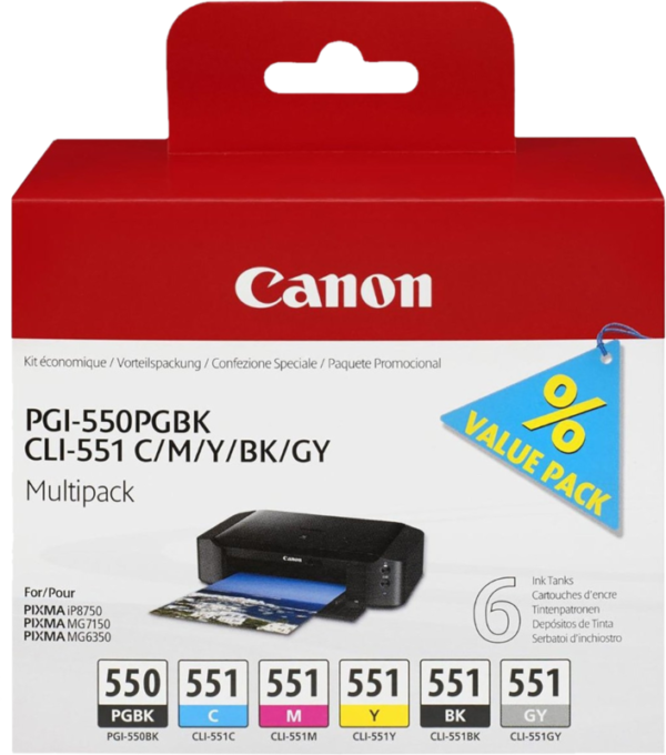Canon PGI-550/CLI-551 Cartridges Combo Pack - vergelijk en bespaar - Vergelijk365