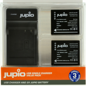 Jupio Kit: 2x Battery DMW-BLG10E + USB Single Charger - vergelijk en bespaar - Vergelijk365