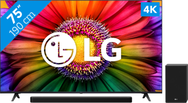 LG 75UR80006LJ (2023) + soundbar - vergelijk en bespaar - Vergelijk365