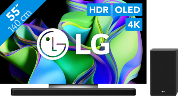 LG OLED55C34LA (2023) + soundbar - vergelijk en bespaar - Vergelijk365