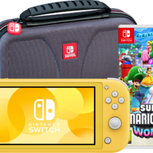 Nintendo Switch Lite Geel + Super Mario Bros. Wonder + Beschermhoes - vergelijk en bespaar - Vergelijk365