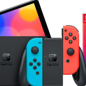 Nintendo Switch OLED Rood/Blauw + Just Dance 2024 - vergelijk en bespaar - Vergelijk365