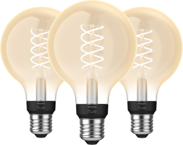Philips Hue Filamentlamp White Globe E27 3-pack - vergelijk en bespaar - Vergelijk365